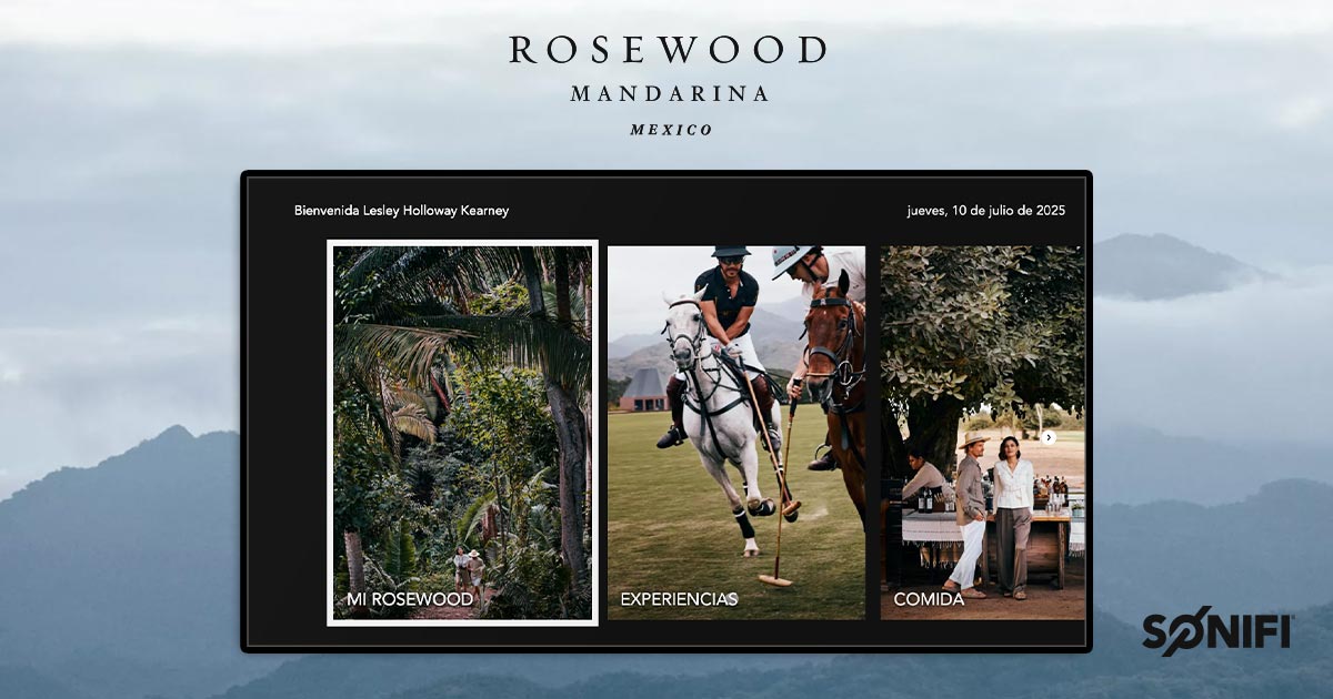Rosewood Mandarina features in-room guest technology from SONIFI Mexico